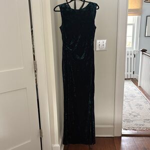 Vince Camuto Dark Green Velvet Maxi Dress